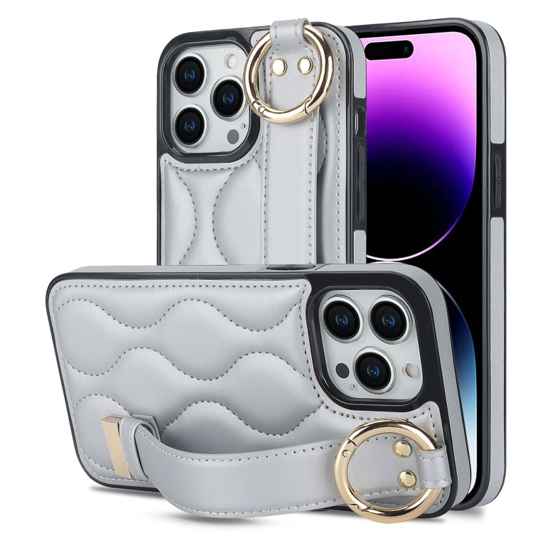 Non-slip Full Coverage Ring PU Phone Case with Wristband, For iPhone 14 Pro, For iPhone 14 Pro Max, For iPhone 13 Pro Max, For iPhone 13 Pro, For iPhone 13, For iPhone 13 mini