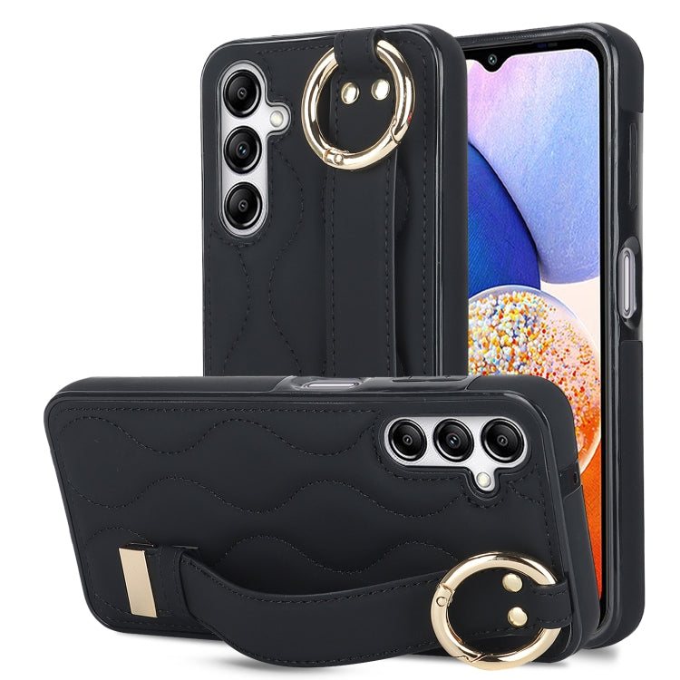 Non-slip Full Coverage Ring PU Phone Case with Wristband, For Samsung Galaxy A14 4G / 5G, For Samsung Galaxy A54 5G, For Samsung Galaxy S23 Ultra, For Samsung Galaxy S23, For Samsung Galaxy A53 5G, For Samsung Galaxy S22 Ultra