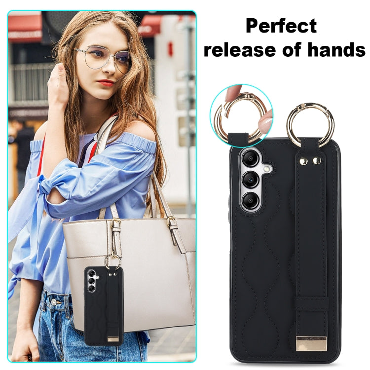 Non-slip Full Coverage Ring PU Phone Case with Wristband, For Samsung Galaxy A14 4G / 5G, For Samsung Galaxy A54 5G, For Samsung Galaxy S23 Ultra, For Samsung Galaxy S23, For Samsung Galaxy A53 5G, For Samsung Galaxy S22 Ultra