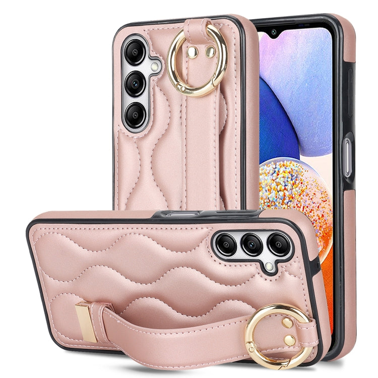 Non-slip Full Coverage Ring PU Phone Case with Wristband, For Samsung Galaxy A14 4G / 5G, For Samsung Galaxy A54 5G, For Samsung Galaxy S23 Ultra, For Samsung Galaxy S23, For Samsung Galaxy A53 5G, For Samsung Galaxy S22 Ultra
