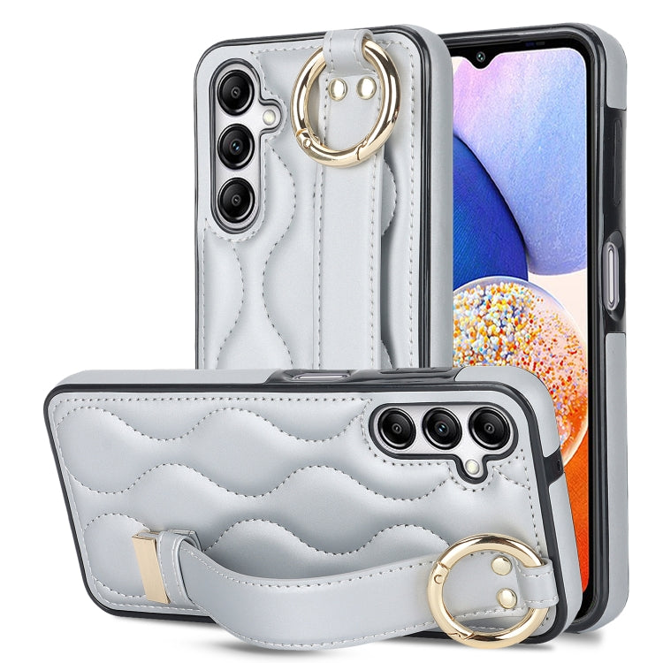 Non-slip Full Coverage Ring PU Phone Case with Wristband, For Samsung Galaxy A14 4G / 5G, For Samsung Galaxy A54 5G, For Samsung Galaxy S23 Ultra, For Samsung Galaxy S23, For Samsung Galaxy A53 5G, For Samsung Galaxy S22 Ultra