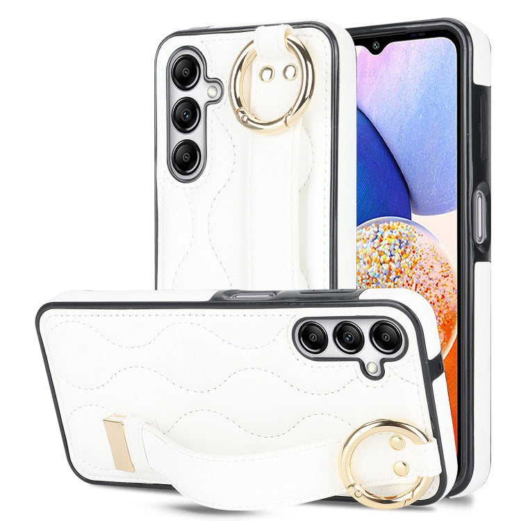 Non-slip Full Coverage Ring PU Phone Case with Wristband, For Samsung Galaxy A14 4G / 5G, For Samsung Galaxy A54 5G, For Samsung Galaxy S23 Ultra, For Samsung Galaxy S23, For Samsung Galaxy A53 5G, For Samsung Galaxy S22 Ultra