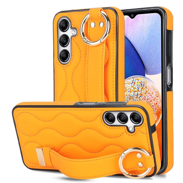 Non-slip Full Coverage Ring PU Phone Case with Wristband, For Samsung Galaxy A14 4G / 5G, For Samsung Galaxy A54 5G, For Samsung Galaxy S23 Ultra, For Samsung Galaxy S23, For Samsung Galaxy A53 5G, For Samsung Galaxy S22 Ultra