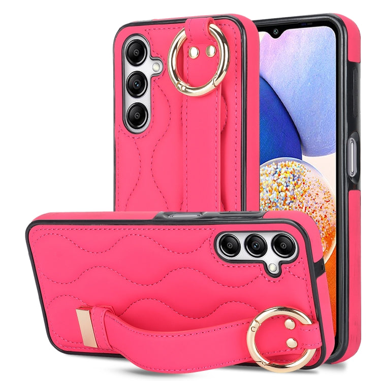 Non-slip Full Coverage Ring PU Phone Case with Wristband, For Samsung Galaxy A14 4G / 5G, For Samsung Galaxy A54 5G, For Samsung Galaxy S23 Ultra, For Samsung Galaxy S23, For Samsung Galaxy A53 5G, For Samsung Galaxy S22 Ultra