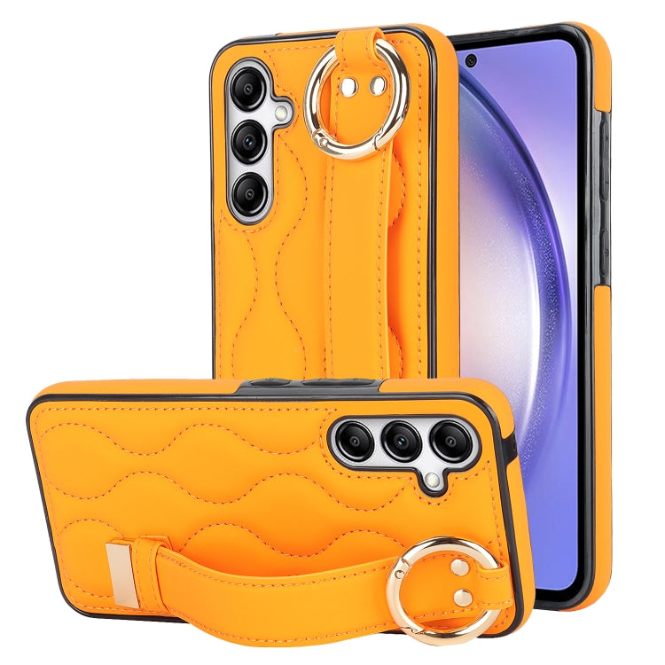 Non-slip Full Coverage Ring PU Phone Case with Wristband, For Samsung Galaxy A14 4G / 5G, For Samsung Galaxy A54 5G, For Samsung Galaxy S23 Ultra, For Samsung Galaxy S23, For Samsung Galaxy A53 5G, For Samsung Galaxy S22 Ultra