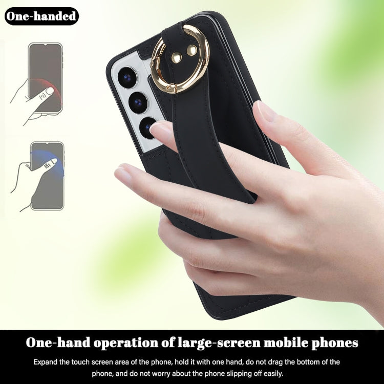 Non-slip Full Coverage Ring PU Phone Case with Wristband, For Samsung Galaxy S22+, For Samsung Galaxy S22, For Samsung Galaxy Note20 Ultra, For Samsung Galaxy Note20