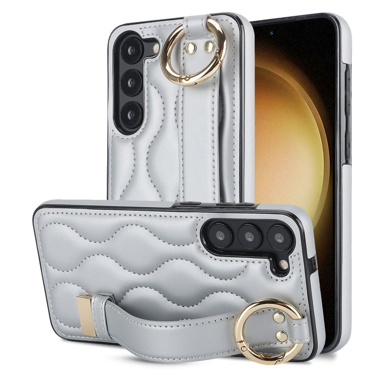 Non-slip Full Coverage Ring PU Phone Case with Wristband, For Samsung Galaxy A14 4G / 5G, For Samsung Galaxy A54 5G, For Samsung Galaxy S23 Ultra, For Samsung Galaxy S23, For Samsung Galaxy A53 5G, For Samsung Galaxy S22 Ultra