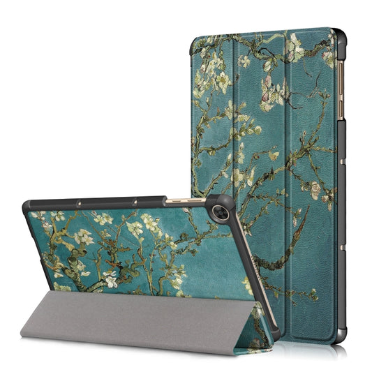 Custer Painted Painted 3-folding Holder Tablet PC Leather Case, For Honor Pad 7 10.1inch/X8/X8 Lite