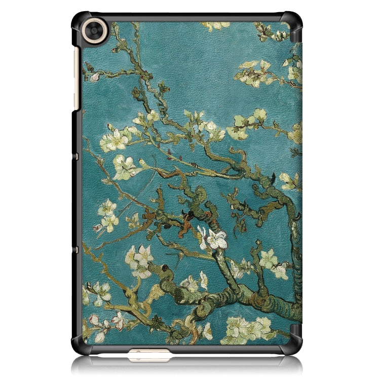 Custer Painted Painted 3-folding Holder Tablet PC Leather Case, For Honor Pad 7 10.1inch/X8/X8 Lite