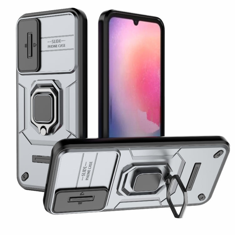 Sliding Camshield TPU + PC Shockproof Phone Case with Holder, For Samsung Galaxy A25 5G, For Samsung Galaxy A24 5G, For Samsung Galaxy A34 5G, For Samsung Galaxy A54 5G, For Samsung Galaxy S23 Ultra 5G, For Samsung Galaxy S23+ 5G                       ...