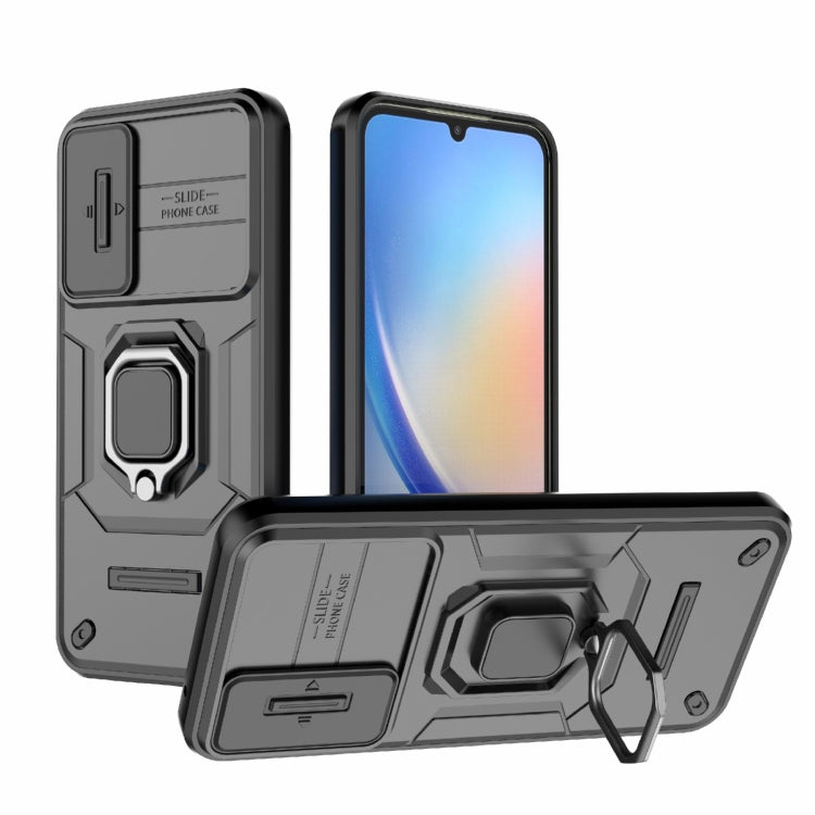 Sliding Camshield TPU + PC Shockproof Phone Case with Holder, For Samsung Galaxy A25 5G, For Samsung Galaxy A24 5G, For Samsung Galaxy A34 5G, For Samsung Galaxy A54 5G, For Samsung Galaxy S23 Ultra 5G, For Samsung Galaxy S23+ 5G                       ...
