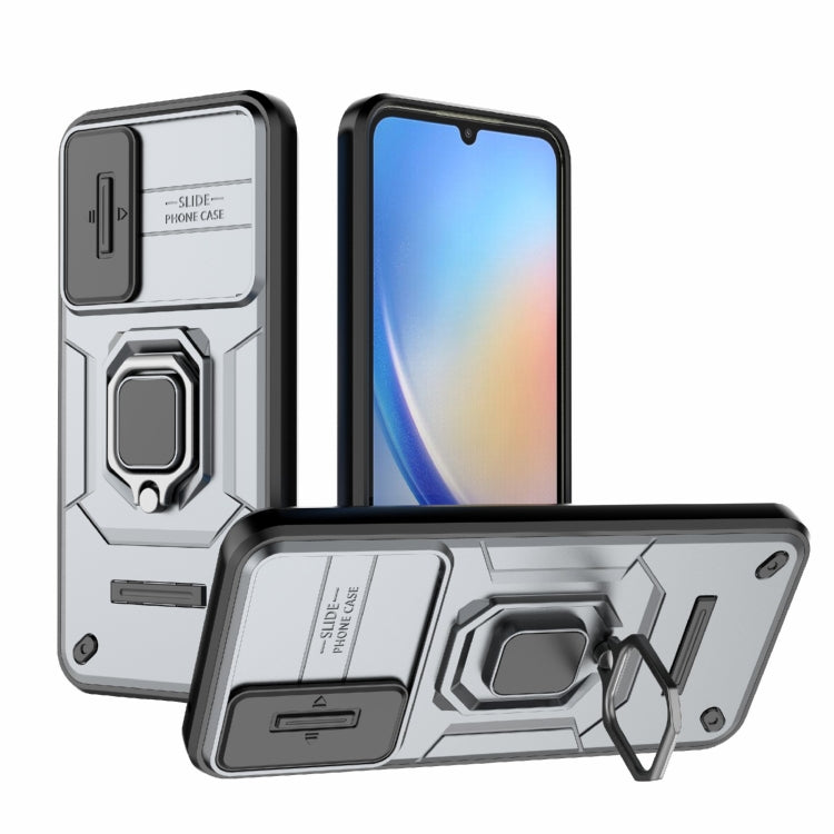 Sliding Camshield TPU + PC Shockproof Phone Case with Holder, For Samsung Galaxy A25 5G, For Samsung Galaxy A24 5G, For Samsung Galaxy A34 5G, For Samsung Galaxy A54 5G, For Samsung Galaxy S23 Ultra 5G, For Samsung Galaxy S23+ 5G                       ...