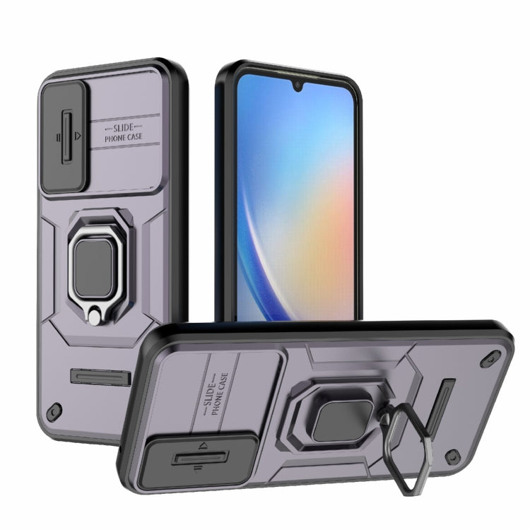 Sliding Camshield TPU + PC Shockproof Phone Case with Holder, For Samsung Galaxy A25 5G, For Samsung Galaxy A24 5G, For Samsung Galaxy A34 5G, For Samsung Galaxy A54 5G, For Samsung Galaxy S23 Ultra 5G, For Samsung Galaxy S23+ 5G                       ...