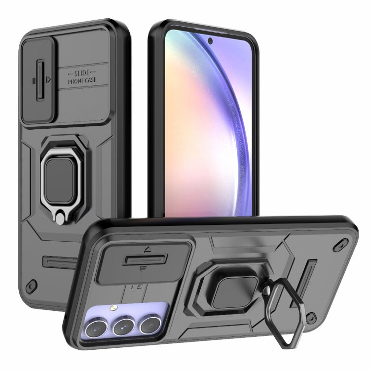 Sliding Camshield TPU + PC Shockproof Phone Case with Holder, For Samsung Galaxy A25 5G, For Samsung Galaxy A24 5G, For Samsung Galaxy A34 5G, For Samsung Galaxy A54 5G, For Samsung Galaxy S23 Ultra 5G, For Samsung Galaxy S23+ 5G                       ...