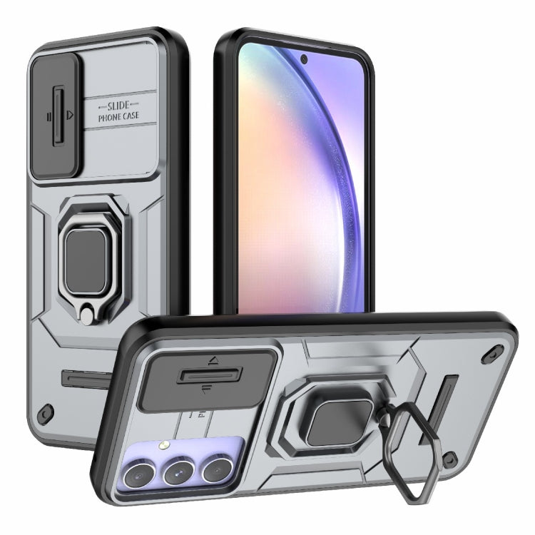Sliding Camshield TPU + PC Shockproof Phone Case with Holder, For Samsung Galaxy A25 5G, For Samsung Galaxy A24 5G, For Samsung Galaxy A34 5G, For Samsung Galaxy A54 5G, For Samsung Galaxy S23 Ultra 5G, For Samsung Galaxy S23+ 5G                       ...