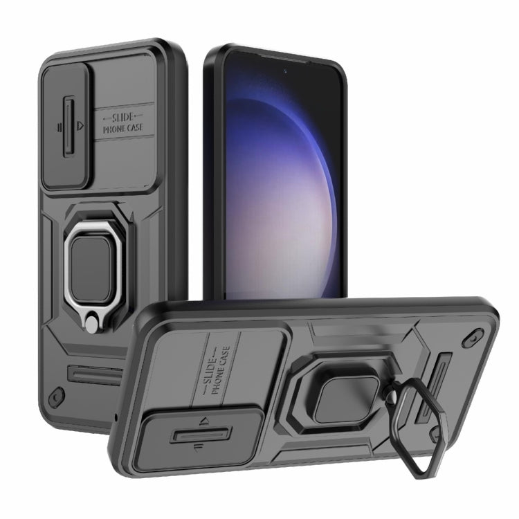 Sliding Camshield TPU + PC Shockproof Phone Case with Holder, For Samsung Galaxy A25 5G, For Samsung Galaxy A24 5G, For Samsung Galaxy A34 5G, For Samsung Galaxy A54 5G, For Samsung Galaxy S23 Ultra 5G, For Samsung Galaxy S23+ 5G                       ...