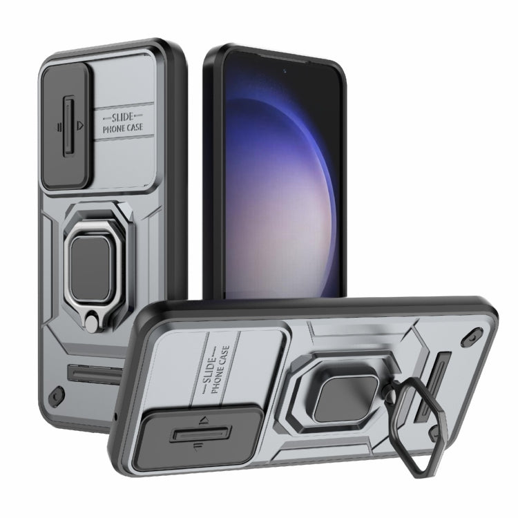 Sliding Camshield TPU + PC Shockproof Phone Case with Holder, For Samsung Galaxy A25 5G, For Samsung Galaxy A24 5G, For Samsung Galaxy A34 5G, For Samsung Galaxy A54 5G, For Samsung Galaxy S23 Ultra 5G, For Samsung Galaxy S23+ 5G                       ...