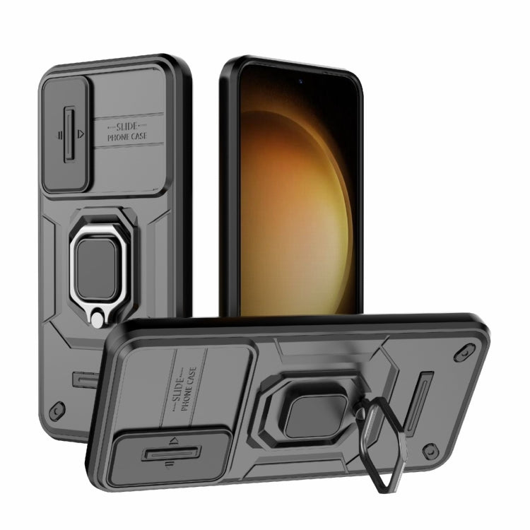 Sliding Camshield TPU + PC Shockproof Phone Case with Holder, For Samsung Galaxy A25 5G, For Samsung Galaxy A24 5G, For Samsung Galaxy A34 5G, For Samsung Galaxy A54 5G, For Samsung Galaxy S23 Ultra 5G, For Samsung Galaxy S23+ 5G                       ...