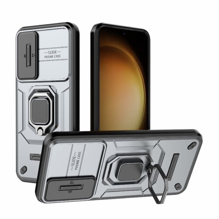 Sliding Camshield TPU + PC Shockproof Phone Case with Holder, For Samsung Galaxy A25 5G, For Samsung Galaxy A24 5G, For Samsung Galaxy A34 5G, For Samsung Galaxy A54 5G, For Samsung Galaxy S23 Ultra 5G, For Samsung Galaxy S23+ 5G                       ...