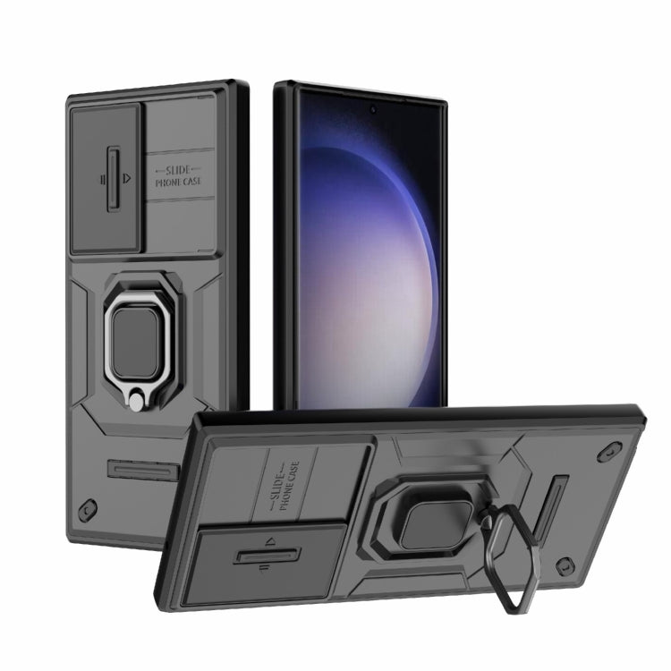 Sliding Camshield TPU + PC Shockproof Phone Case with Holder, For Samsung Galaxy A25 5G, For Samsung Galaxy A24 5G, For Samsung Galaxy A34 5G, For Samsung Galaxy A54 5G, For Samsung Galaxy S23 Ultra 5G, For Samsung Galaxy S23+ 5G                       ...