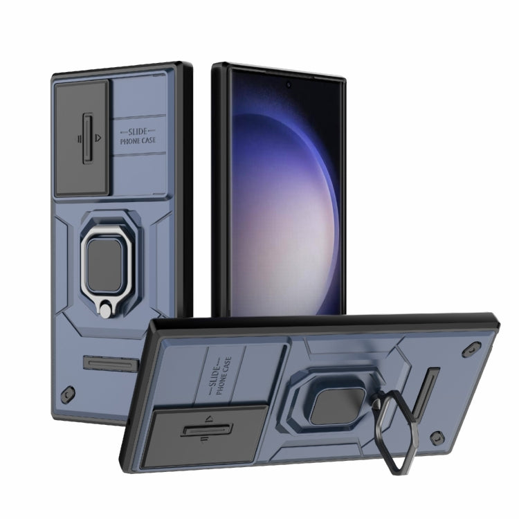 Sliding Camshield TPU + PC Shockproof Phone Case with Holder, For Samsung Galaxy A25 5G, For Samsung Galaxy A24 5G, For Samsung Galaxy A34 5G, For Samsung Galaxy A54 5G, For Samsung Galaxy S23 Ultra 5G, For Samsung Galaxy S23+ 5G                       ...