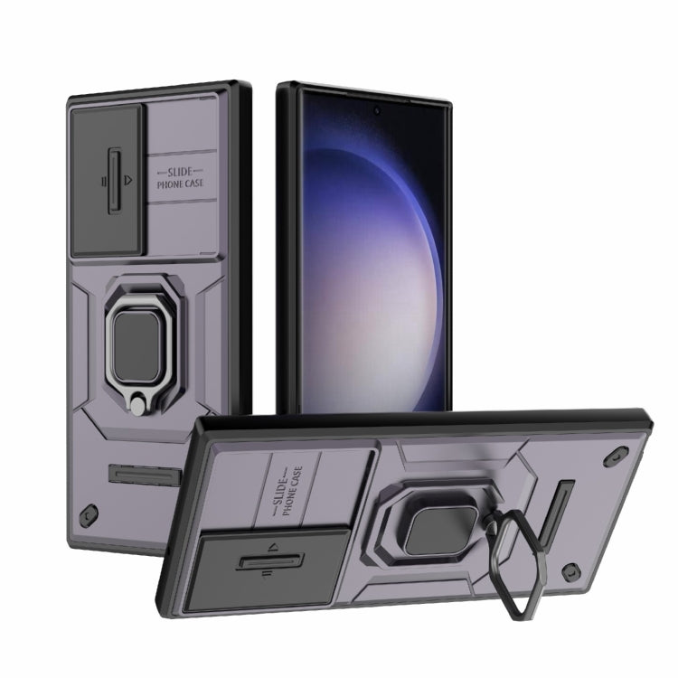 Sliding Camshield TPU + PC Shockproof Phone Case with Holder, For Samsung Galaxy A25 5G, For Samsung Galaxy A24 5G, For Samsung Galaxy A34 5G, For Samsung Galaxy A54 5G, For Samsung Galaxy S23 Ultra 5G, For Samsung Galaxy S23+ 5G                       ...