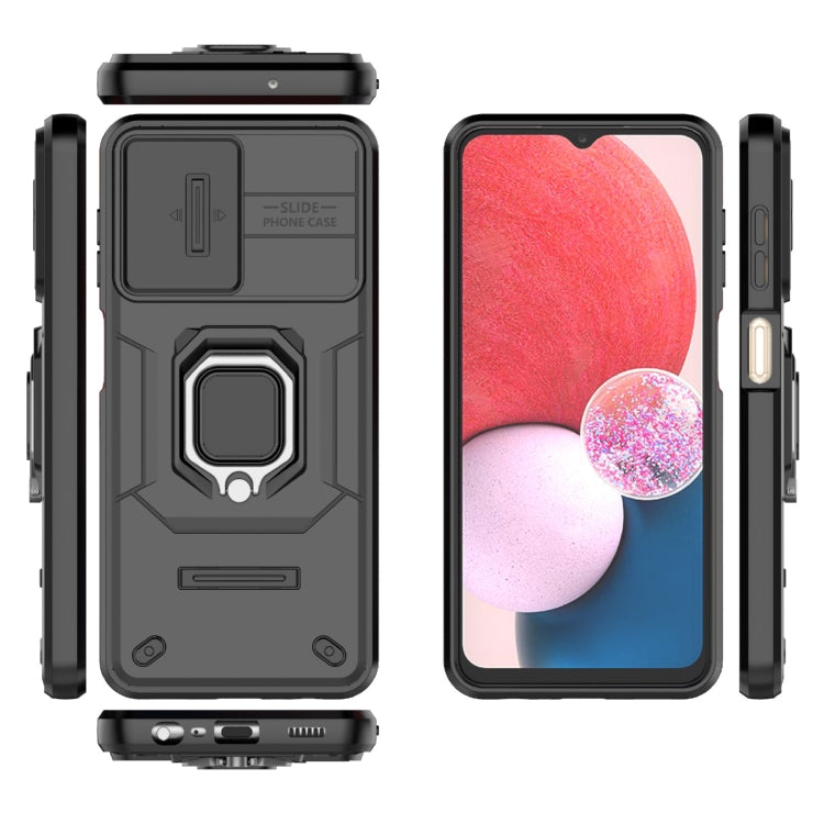 Sliding Camshield TPU + PC Shockproof Phone Case with Holder, For Samsung Galaxy A13 5G