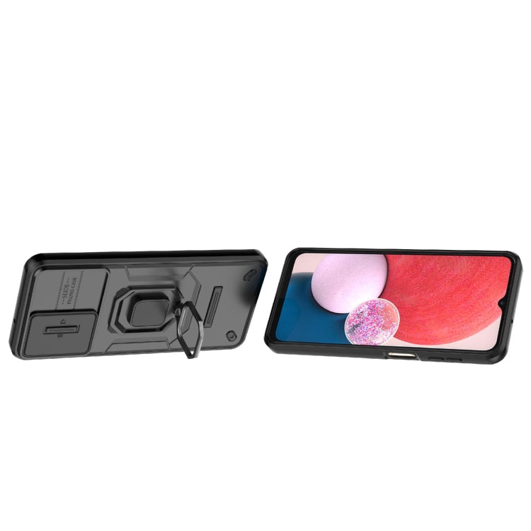 Sliding Camshield TPU + PC Shockproof Phone Case with Holder, For Samsung Galaxy A13 5G