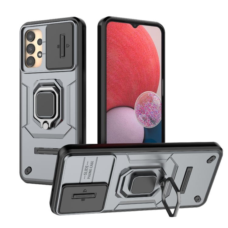 Sliding Camshield TPU + PC Shockproof Phone Case with Holder, For Samsung Galaxy A13 5G
