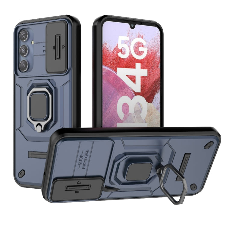 Sliding Camshield TPU + PC Shockproof Phone Case with Holder, For Samsung Galaxy M55 5G, For Samsung Galaxy M15 5G, For Samsung Galaxy A15 5G, For Samsung Galaxy A55 5G, For Samsung Galaxy A35 5G, For Samsung Galaxy S24 Ultra 5G                        ...