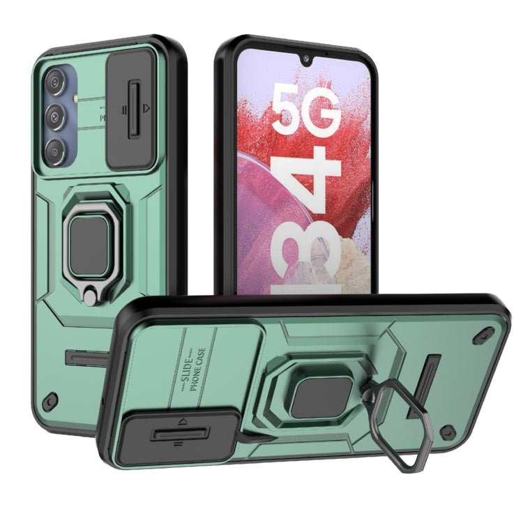 Sliding Camshield TPU + PC Shockproof Phone Case with Holder, For Samsung Galaxy M55 5G, For Samsung Galaxy M15 5G, For Samsung Galaxy A15 5G, For Samsung Galaxy A55 5G, For Samsung Galaxy A35 5G, For Samsung Galaxy S24 Ultra 5G                        ...