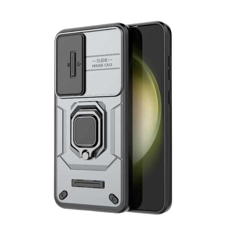 Sliding Camshield TPU + PC Shockproof Phone Case with Holder, For Samsung Galaxy M55 5G, For Samsung Galaxy M15 5G, For Samsung Galaxy A15 5G, For Samsung Galaxy A55 5G, For Samsung Galaxy A35 5G, For Samsung Galaxy S24 Ultra 5G                        ...