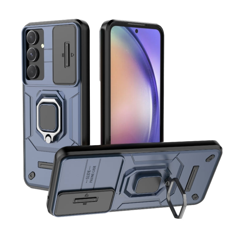 Sliding Camshield TPU + PC Shockproof Phone Case with Holder, For Samsung Galaxy M55 5G, For Samsung Galaxy M15 5G, For Samsung Galaxy A15 5G, For Samsung Galaxy A55 5G, For Samsung Galaxy A35 5G, For Samsung Galaxy S24 Ultra 5G                        ...