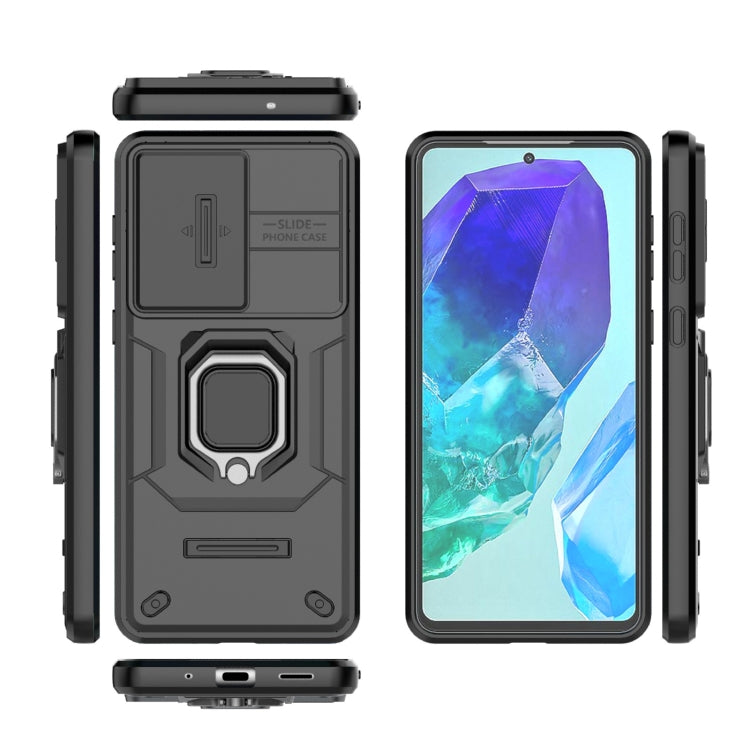 Sliding Camshield TPU + PC Shockproof Phone Case with Holder, For Samsung Galaxy M55 5G, For Samsung Galaxy M15 5G, For Samsung Galaxy A15 5G, For Samsung Galaxy A55 5G, For Samsung Galaxy A35 5G, For Samsung Galaxy S24 Ultra 5G                        ...