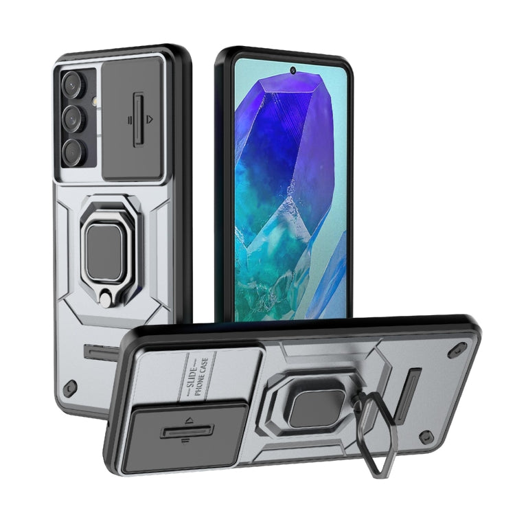 Sliding Camshield TPU + PC Shockproof Phone Case with Holder, For Samsung Galaxy M55 5G, For Samsung Galaxy M15 5G, For Samsung Galaxy A15 5G, For Samsung Galaxy A55 5G, For Samsung Galaxy A35 5G, For Samsung Galaxy S24 Ultra 5G                        ...