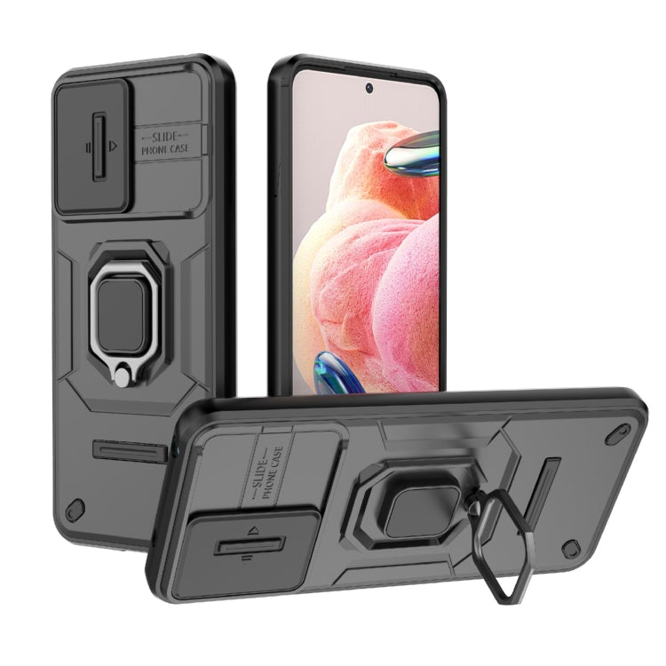 Sliding Camshield TPU + PC Shockproof Phone Case with Holder, For Xiaomi 14, For Xiaomi Redmi Note 13 5G, For Xiaomi Redmi Note 13 Pro 5G, For Xiaomi Redmi K70 5G, For Xiaomi Redmi Note 12S 4G Global, For Xiaomi Redmi Note 12 4G Global                 ...