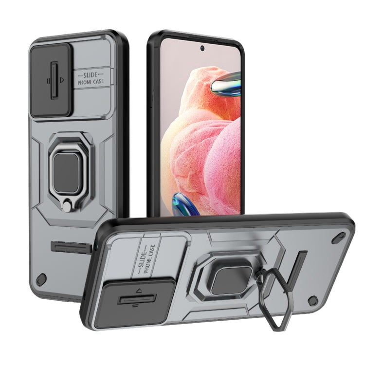 Sliding Camshield TPU + PC Shockproof Phone Case with Holder, For Xiaomi 14, For Xiaomi Redmi Note 13 5G, For Xiaomi Redmi Note 13 Pro 5G, For Xiaomi Redmi K70 5G, For Xiaomi Redmi Note 12S 4G Global, For Xiaomi Redmi Note 12 4G Global                 ...