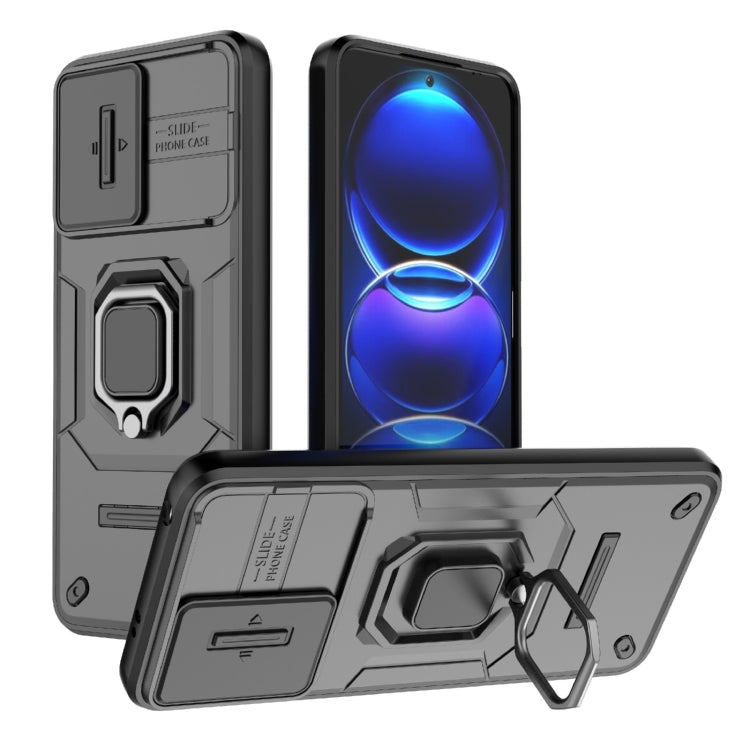 Sliding Camshield TPU + PC Shockproof Phone Case with Holder, For Xiaomi Redmi Note 12 5G Global, For Xiaomi Redmi K60 Ultra 5G, For Xiaomi Redmi K60 5G