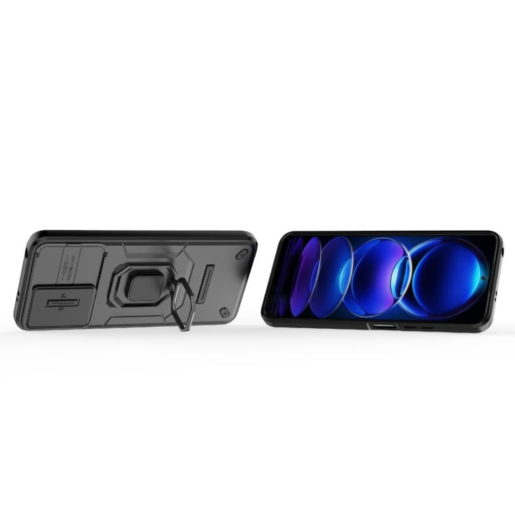 Sliding Camshield TPU + PC Shockproof Phone Case with Holder, For Xiaomi Redmi Note 12 5G Global, For Xiaomi Redmi K60 Ultra 5G, For Xiaomi Redmi K60 5G