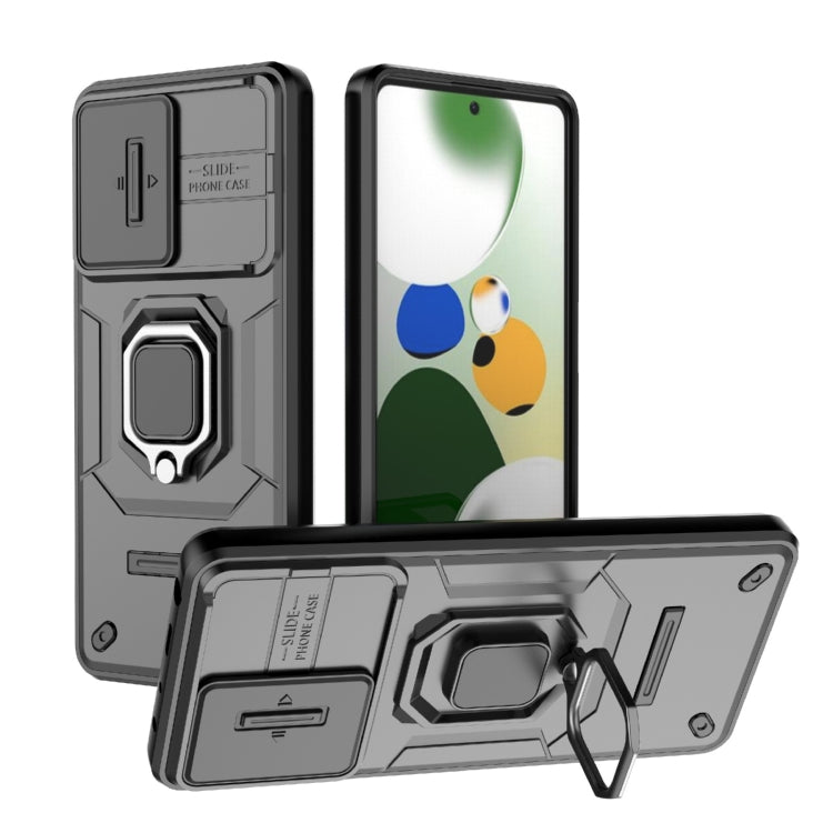 Sliding Camshield TPU + PC Shockproof Phone Case with Holder, For Xiaomi 14, For Xiaomi Redmi Note 13 5G, For Xiaomi Redmi Note 13 Pro 5G, For Xiaomi Redmi K70 5G, For Xiaomi Redmi Note 12S 4G Global, For Xiaomi Redmi Note 12 4G Global                 ...