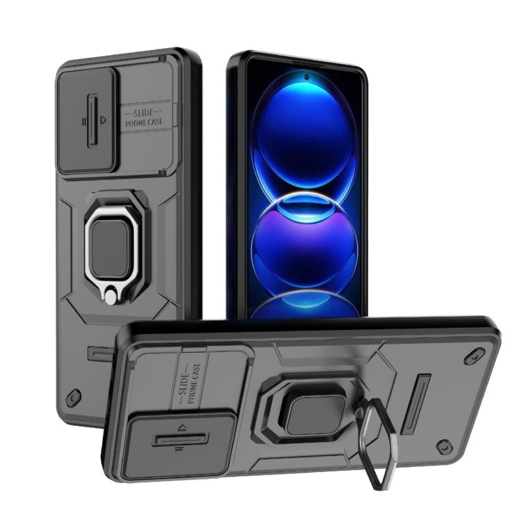 Sliding Camshield TPU + PC Shockproof Phone Case with Holder, For Xiaomi 14, For Xiaomi Redmi Note 13 5G, For Xiaomi Redmi Note 13 Pro 5G, For Xiaomi Redmi K70 5G, For Xiaomi Redmi Note 12S 4G Global, For Xiaomi Redmi Note 12 4G Global                 ...