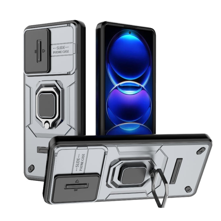 Sliding Camshield TPU + PC Shockproof Phone Case with Holder, For Xiaomi 14, For Xiaomi Redmi Note 13 5G, For Xiaomi Redmi Note 13 Pro 5G, For Xiaomi Redmi K70 5G, For Xiaomi Redmi Note 12S 4G Global, For Xiaomi Redmi Note 12 4G Global                 ...