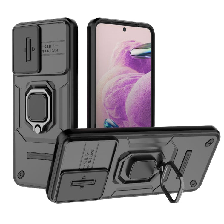 Sliding Camshield TPU + PC Shockproof Phone Case with Holder, For Xiaomi 14, For Xiaomi Redmi Note 13 5G, For Xiaomi Redmi Note 13 Pro 5G, For Xiaomi Redmi K70 5G, For Xiaomi Redmi Note 12S 4G Global, For Xiaomi Redmi Note 12 4G Global                 ...