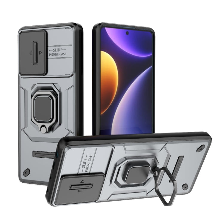 Sliding Camshield TPU + PC Shockproof Phone Case with Holder, For Xiaomi 14, For Xiaomi Redmi Note 13 5G, For Xiaomi Redmi Note 13 Pro 5G, For Xiaomi Redmi K70 5G, For Xiaomi Redmi Note 12S 4G Global, For Xiaomi Redmi Note 12 4G Global                 ...