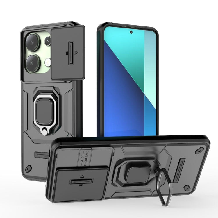 Sliding Camshield TPU + PC Shockproof Phone Case with Holder, For Xiaomi Redmi 13 4G Global, For Xiaomi Redmi Turbo 3 5G, For Xiaomi Redmi A3 4G Global, For Xiaomi Redmi Note 13 Pro 4G Global, For Xiaomi Redmi Note 13 4G Global, For Xiaomi Redmi K70E 5...
