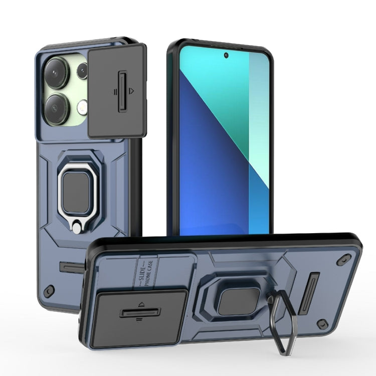 Sliding Camshield TPU + PC Shockproof Phone Case with Holder, For Xiaomi Redmi 13 4G Global, For Xiaomi Redmi Turbo 3 5G, For Xiaomi Redmi A3 4G Global, For Xiaomi Redmi Note 13 Pro 4G Global, For Xiaomi Redmi Note 13 4G Global, For Xiaomi Redmi K70E 5...
