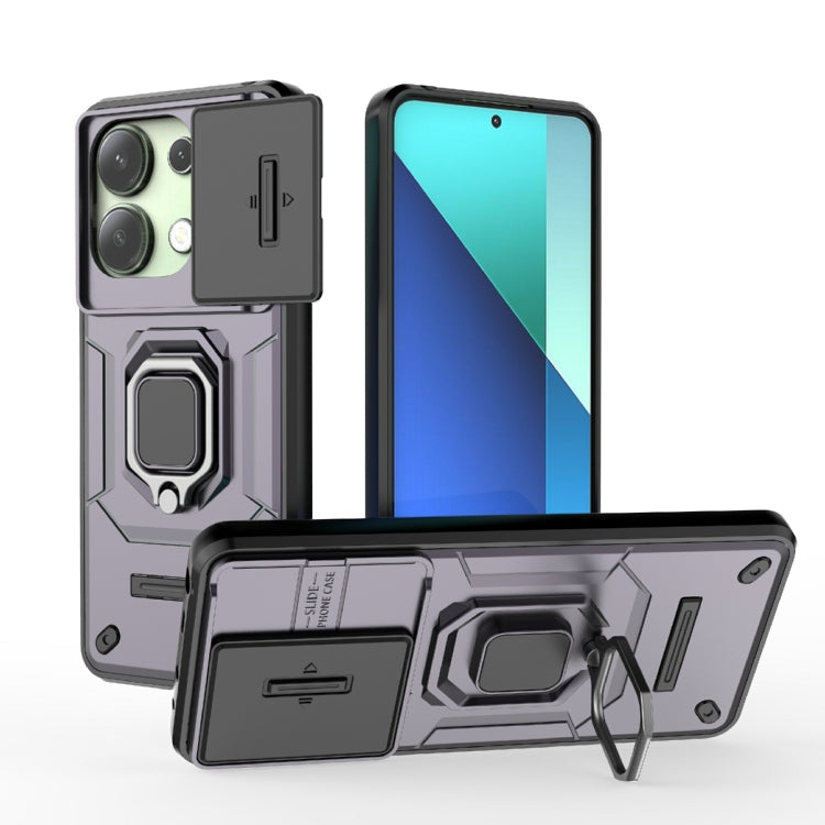 Sliding Camshield TPU + PC Shockproof Phone Case with Holder, For Xiaomi Redmi 13 4G Global, For Xiaomi Redmi Turbo 3 5G, For Xiaomi Redmi A3 4G Global, For Xiaomi Redmi Note 13 Pro 4G Global, For Xiaomi Redmi Note 13 4G Global, For Xiaomi Redmi K70E 5...