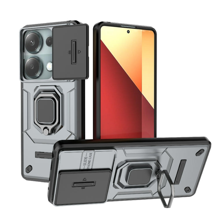 Sliding Camshield TPU + PC Shockproof Phone Case with Holder, For Xiaomi Redmi 13 4G Global, For Xiaomi Redmi Turbo 3 5G, For Xiaomi Redmi A3 4G Global, For Xiaomi Redmi Note 13 Pro 4G Global, For Xiaomi Redmi Note 13 4G Global, For Xiaomi Redmi K70E 5...