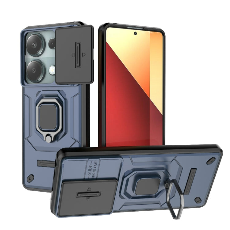 Sliding Camshield TPU + PC Shockproof Phone Case with Holder, For Xiaomi Redmi 13 4G Global, For Xiaomi Redmi Turbo 3 5G, For Xiaomi Redmi A3 4G Global, For Xiaomi Redmi Note 13 Pro 4G Global, For Xiaomi Redmi Note 13 4G Global, For Xiaomi Redmi K70E 5...