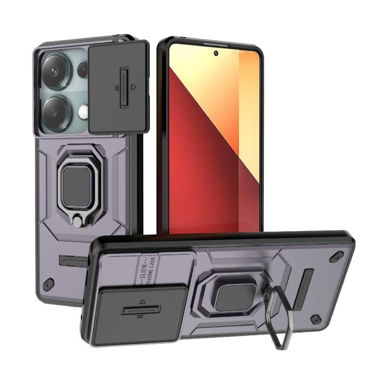 Sliding Camshield TPU + PC Shockproof Phone Case with Holder, For Xiaomi Redmi 13 4G Global, For Xiaomi Redmi Turbo 3 5G, For Xiaomi Redmi A3 4G Global, For Xiaomi Redmi Note 13 Pro 4G Global, For Xiaomi Redmi Note 13 4G Global, For Xiaomi Redmi K70E 5...